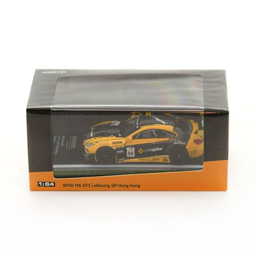 Tarmac Works 1:64 BMW M6 GT3 eRacing Grand Prix Hong Kong #88 Diecast Model Car