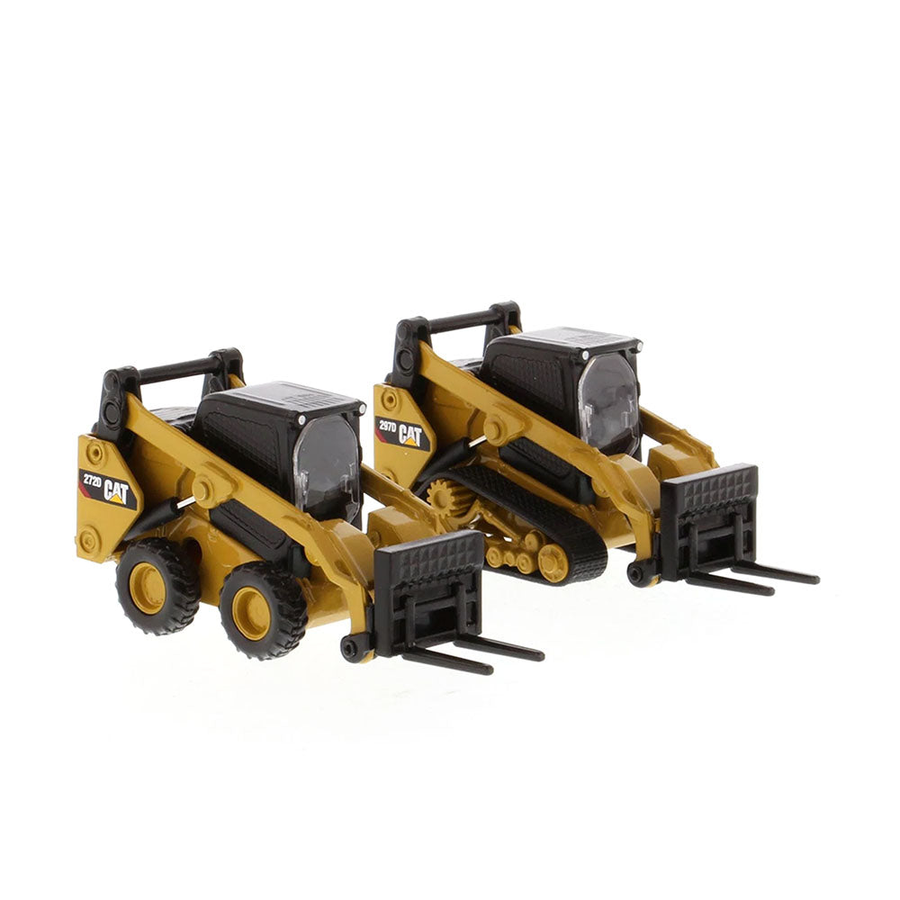 Diecast Masters 1:64 CAT 272D2 Skid Steer Loader 297D2 Compact Track Loader Toy