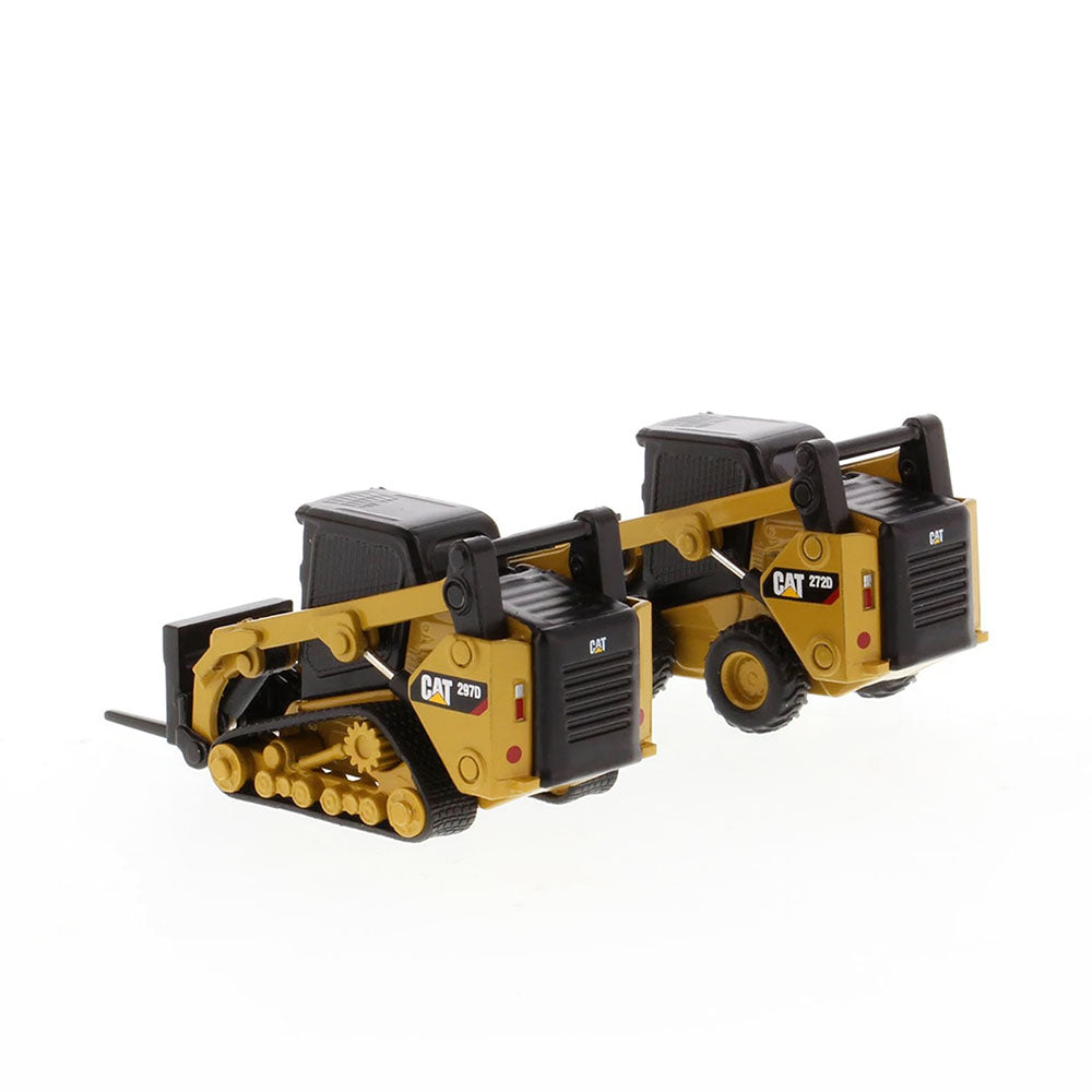 Diecast Masters 1:64 CAT 272D2 Skid Steer Loader 297D2 Compact Track Loader Toy