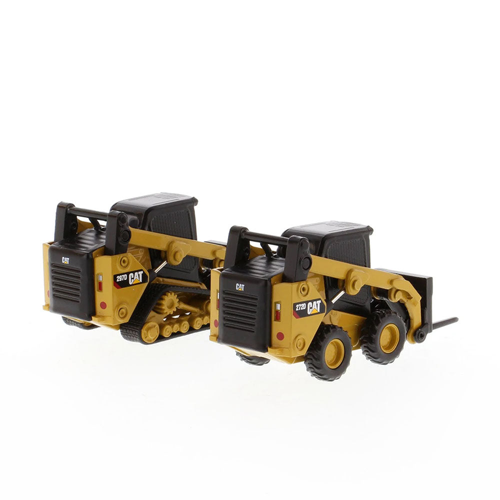 Diecast Masters 1:64 CAT 272D2 Skid Steer Loader 297D2 Compact Track Loader Toy