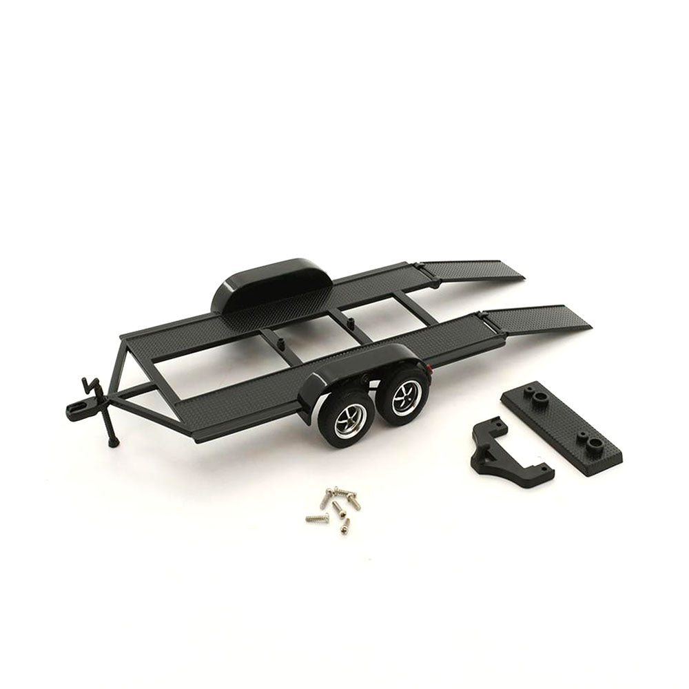 Motormax Licensed 1:24 Scale Metal Trailer With Plastic Tow Bar Black Model