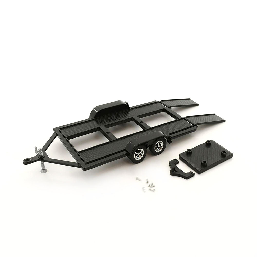 Motormax Licensed 1:18 Scale Metal Trailer With Plastic Tow Bar Black Model