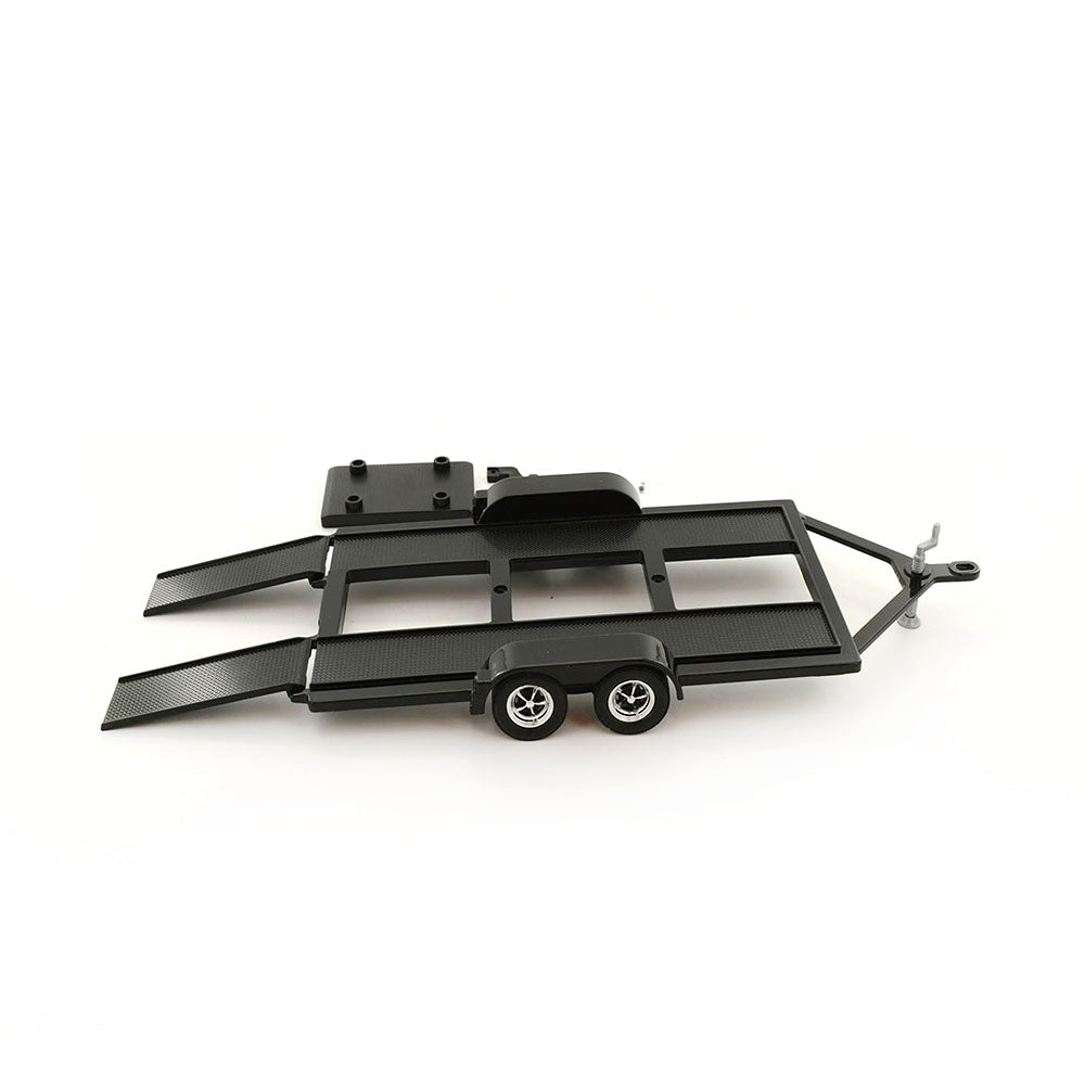 Motormax Licensed 1:18 Scale Metal Trailer With Plastic Tow Bar Black Model