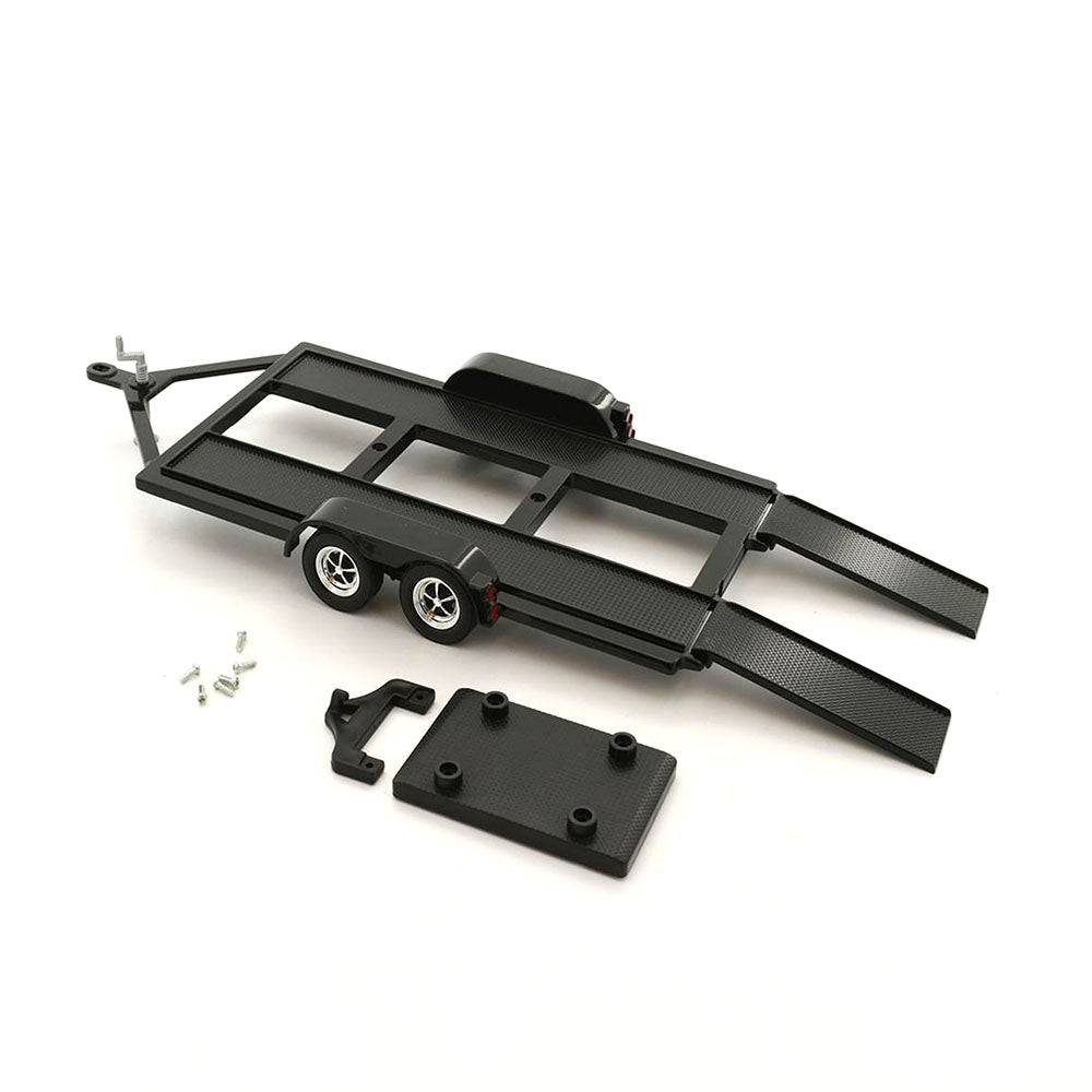 Motormax Licensed 1:18 Scale Metal Trailer With Plastic Tow Bar Black Model