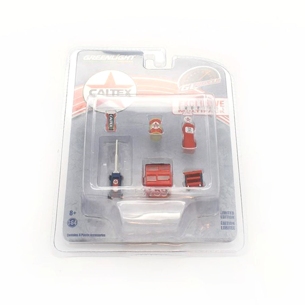 Greenlight 1:64 Scale 6pcs Shop Tools Accessories Caltex Model Hobby Collection
