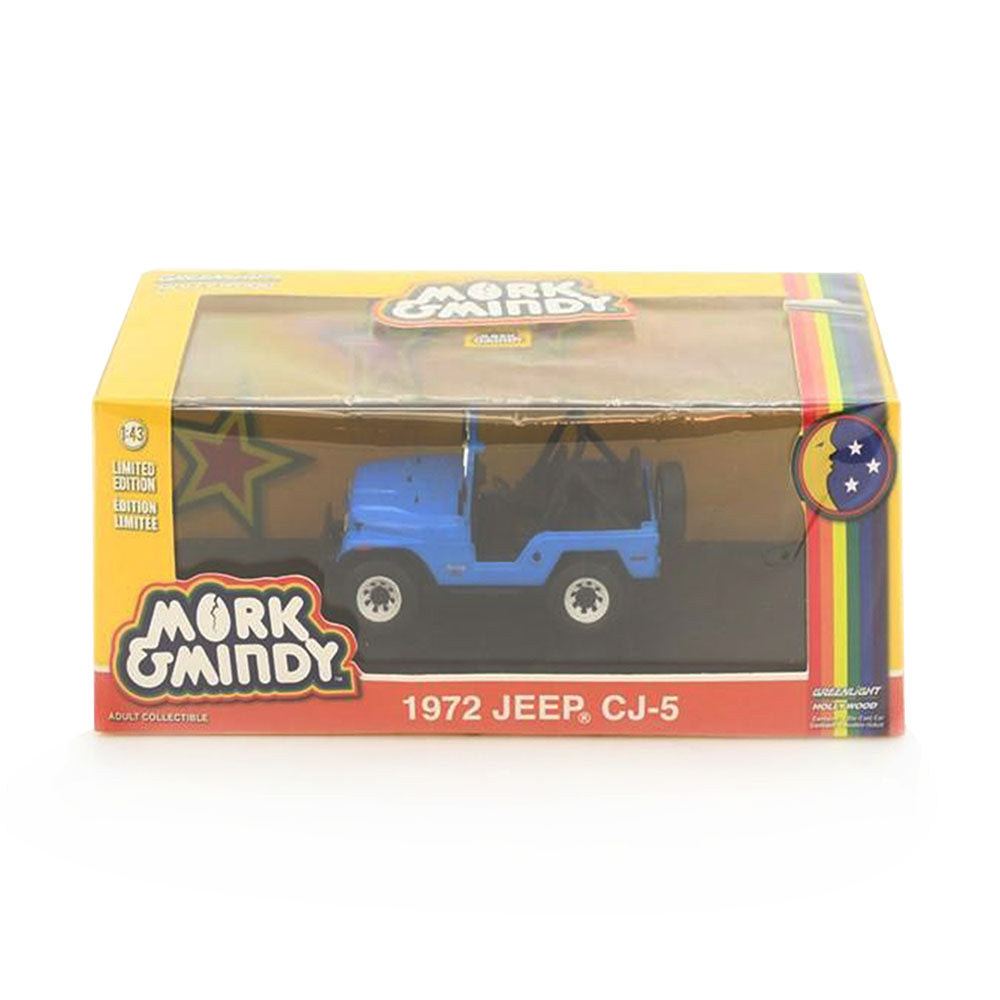 Greenlight 1:43 Mork Mindy 1972 Jeep CJ-5 Movie Diecast Model Car