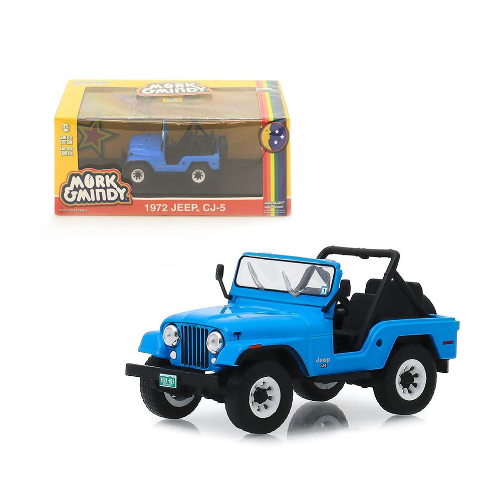 Greenlight 1:43 Mork Mindy 1972 Jeep CJ-5 Movie Diecast Model Car