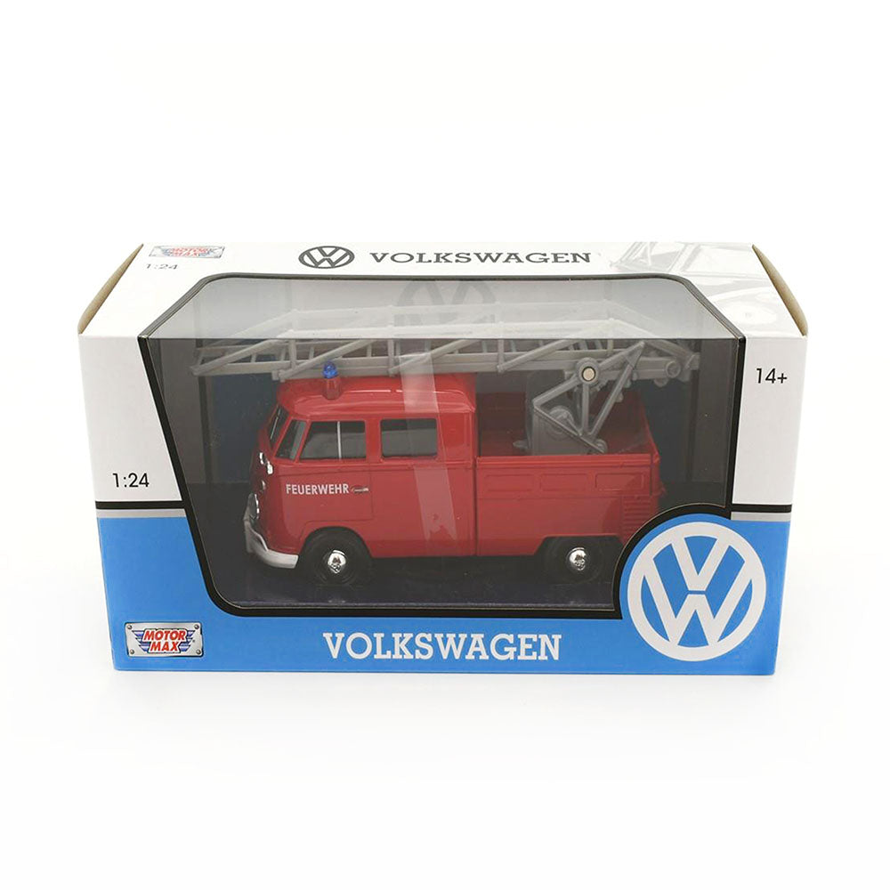 Motormax 1:24 Scale Fire Truck With Ladder Volkswagen Type 2 Model