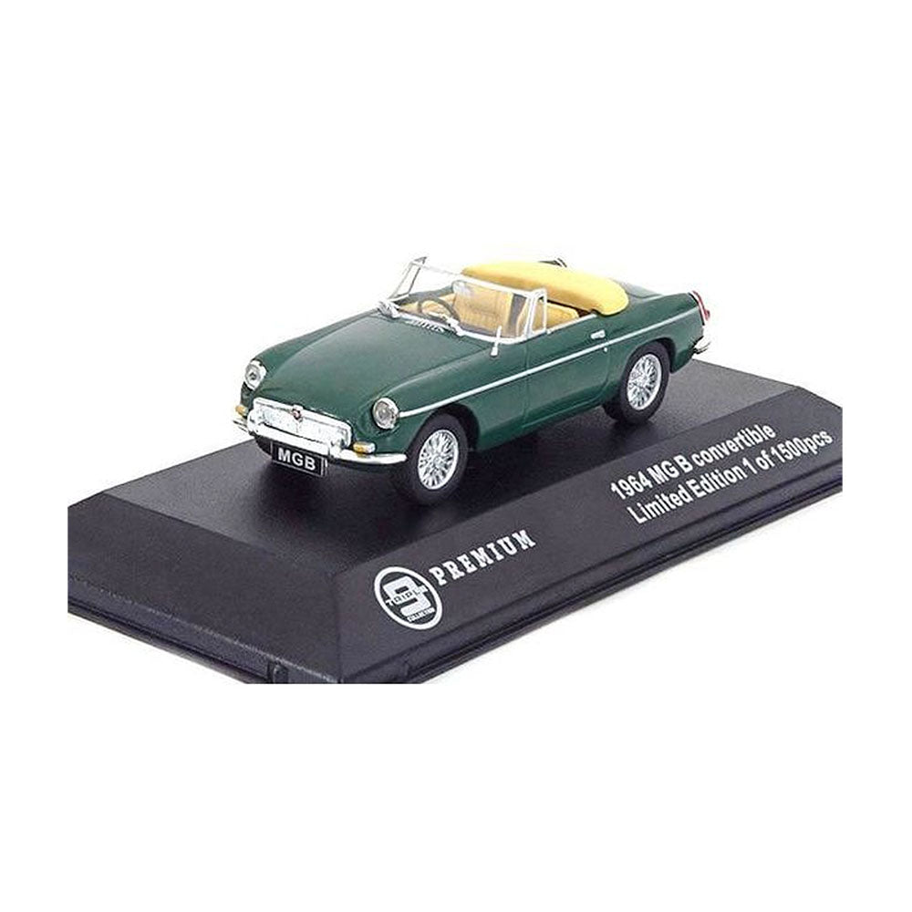 Triple 9 1:43 Scale 1964 M.G.B Convertible Limited Green Racing Toy Model Gift