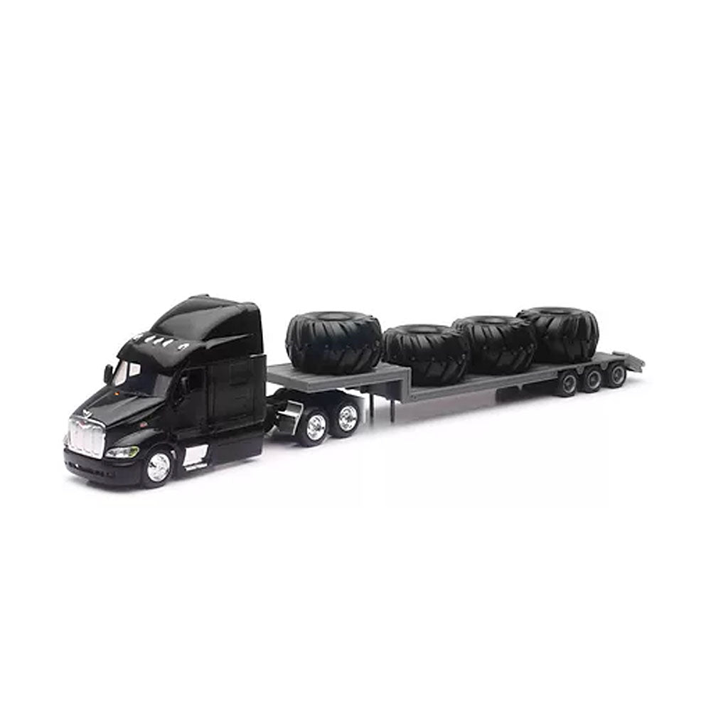 NewRay Licensed 1:43 Scale Peterbilt 387 Lowboy With Big Tyres Diecast Model Truck