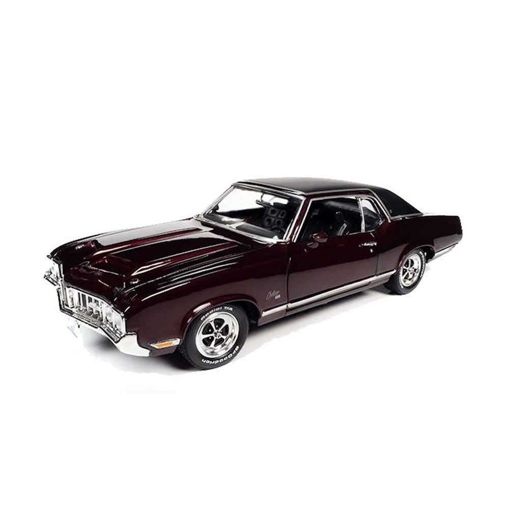 AutoWorld 1:18 Scale Olds Cutlass SX Class of 70 1970 Diecast Model Car Burgundy