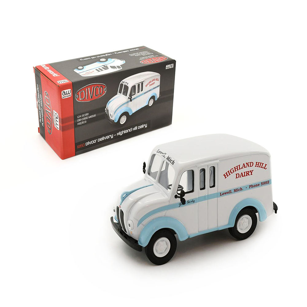 Autoworld 1:24 Scale Divco Delivery - Highland Hill Dairy 1950 Diecast Model Car