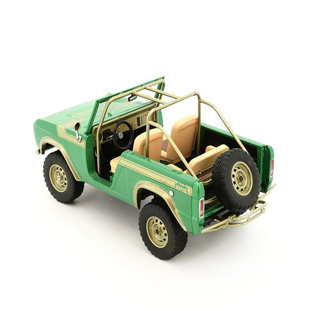 Greenlight 1:18 Scale Ford Bronco Twin Peaks Artisan 1976 Diecast Model Car Green