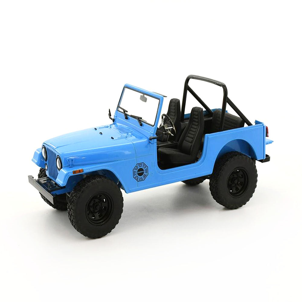 Greenlight Licensed 1:18 Scale Lost Jeep CJ-7 Dharma Movie Artisan 1977 Diecast Model Car Blue