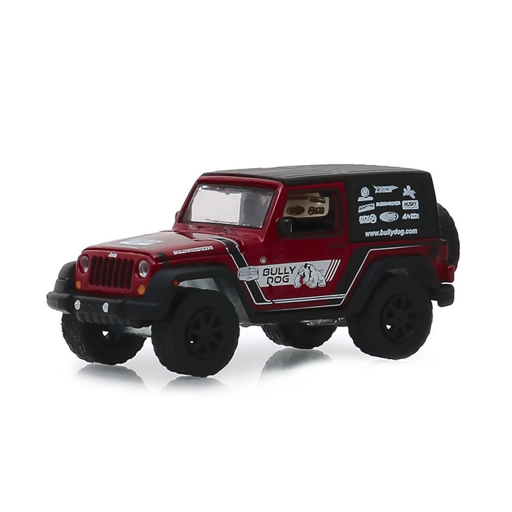 Greenlight Licensed 1:64 Scale Bully Dog Jeep Wrangler 2012 Diecast Model Car Red & Black