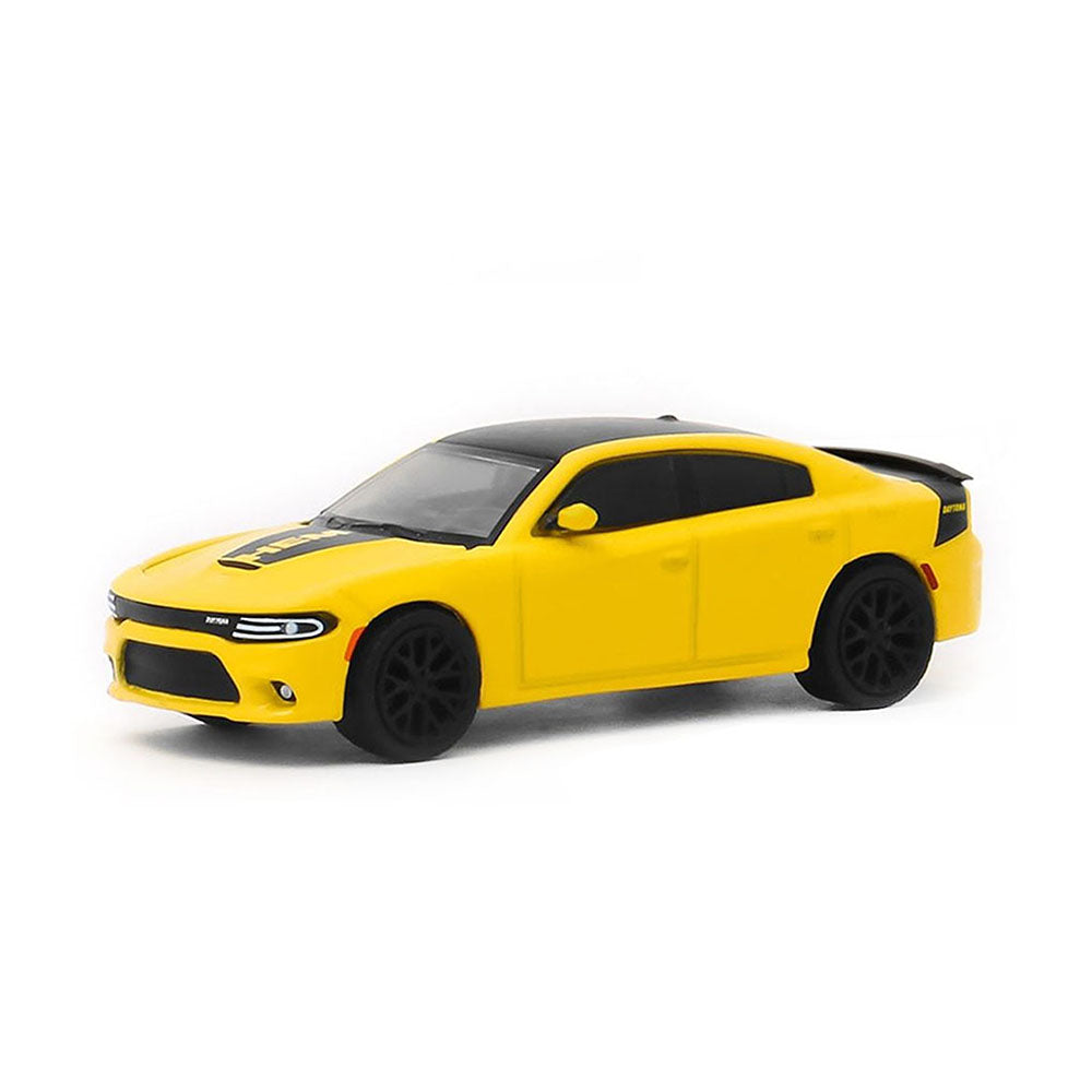 Greenlight Licensed 1:64 Scale Dodge Charger Daytona Hemi Pennzoil 2017 Diecast Model Car Yellow