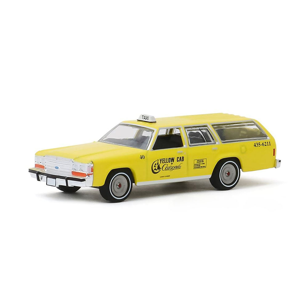 Greenlight Licensed 1:64 Scale Ford LTD Crown Victoria 1988 Diecast Model Car Yellow