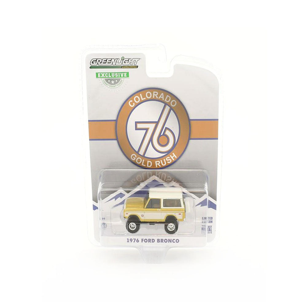 Greenlight Licensed 1:64 Scale Ford Bronco Colorado Gold Rush 1976 Diecast Model Car