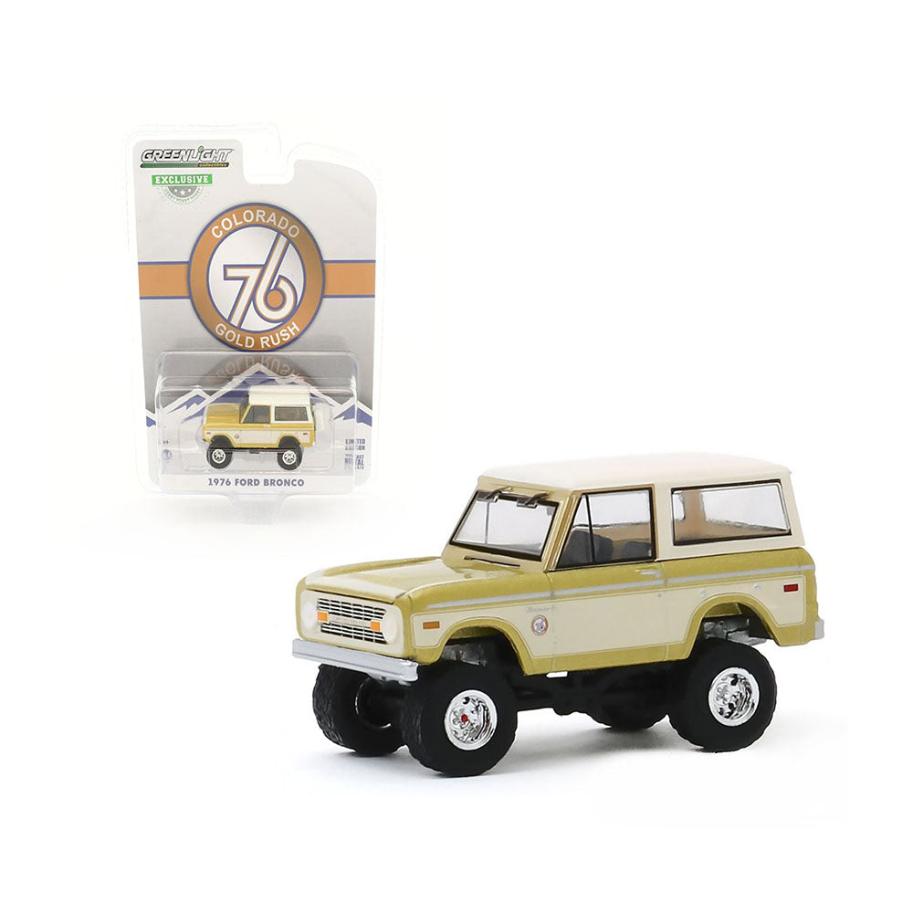 Greenlight Licensed 1:64 Scale Ford Bronco Colorado Gold Rush 1976 Diecast Model Car