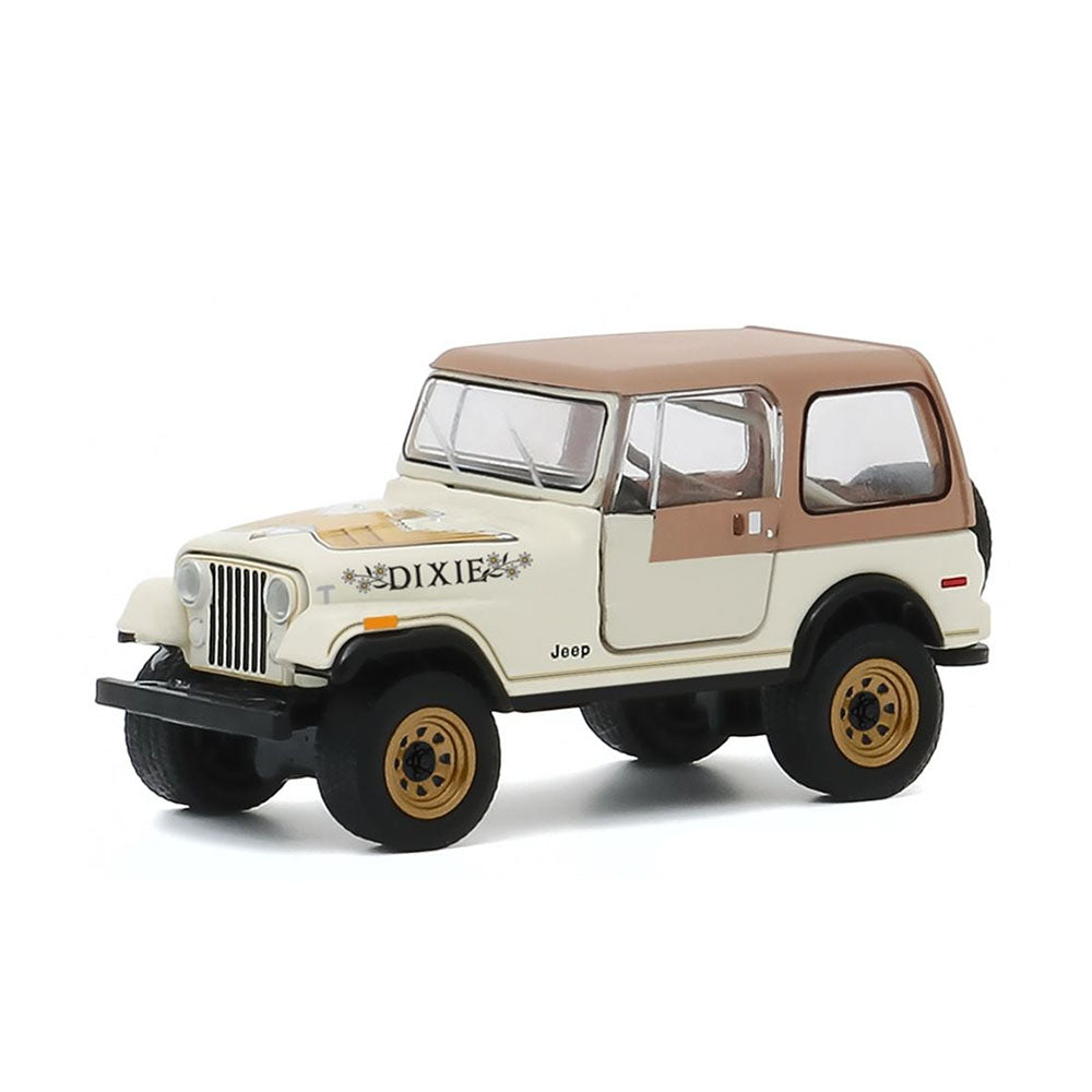 Greenlight Licensed 1:64 Scale Jeep CJ-7 Golden Eagle Dixie 1979 Diecast Model Car