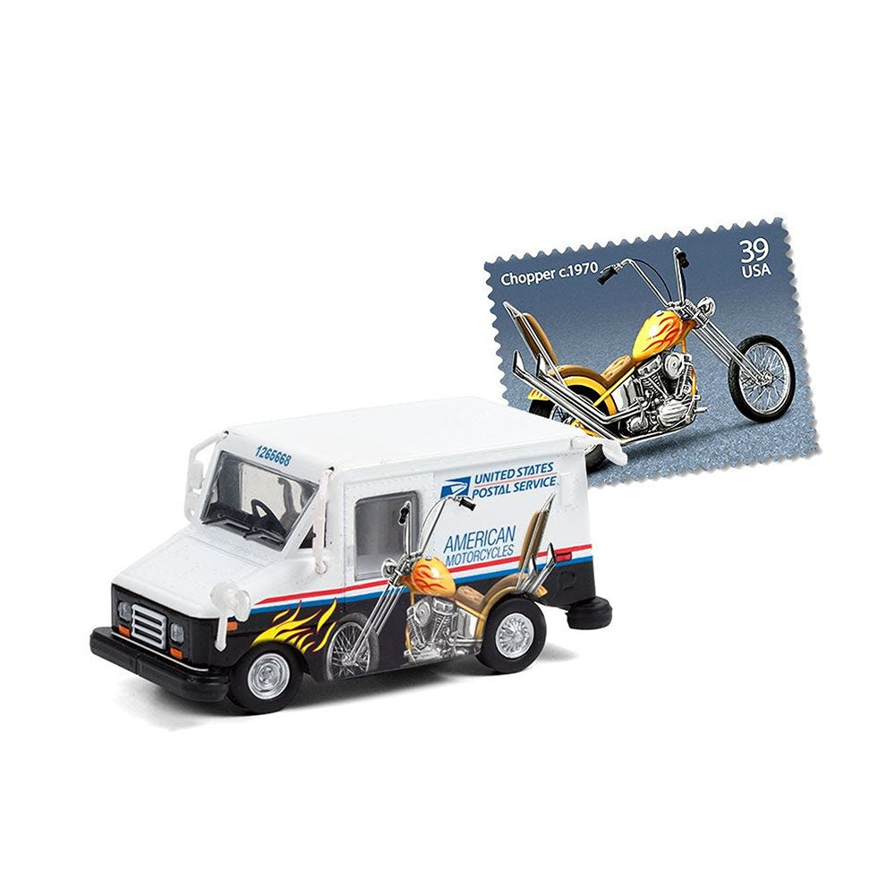 Greenlight Licensed 1:64 Scale USPS Delivery Vehicle With Collectible Stamps Livery Diecast Model Toy