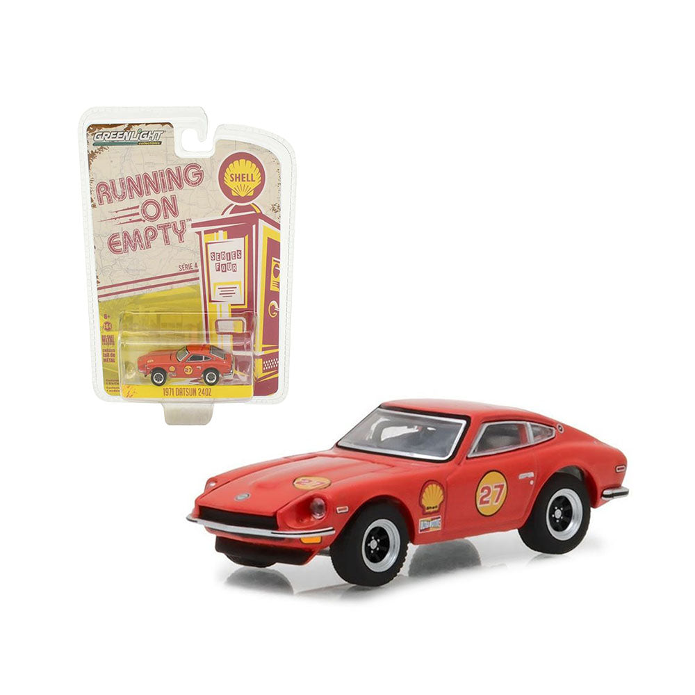 Greenlight Licensed 1:64 Scale Datsun 240Z Shell Oil 1971 Diecast Model Car Red