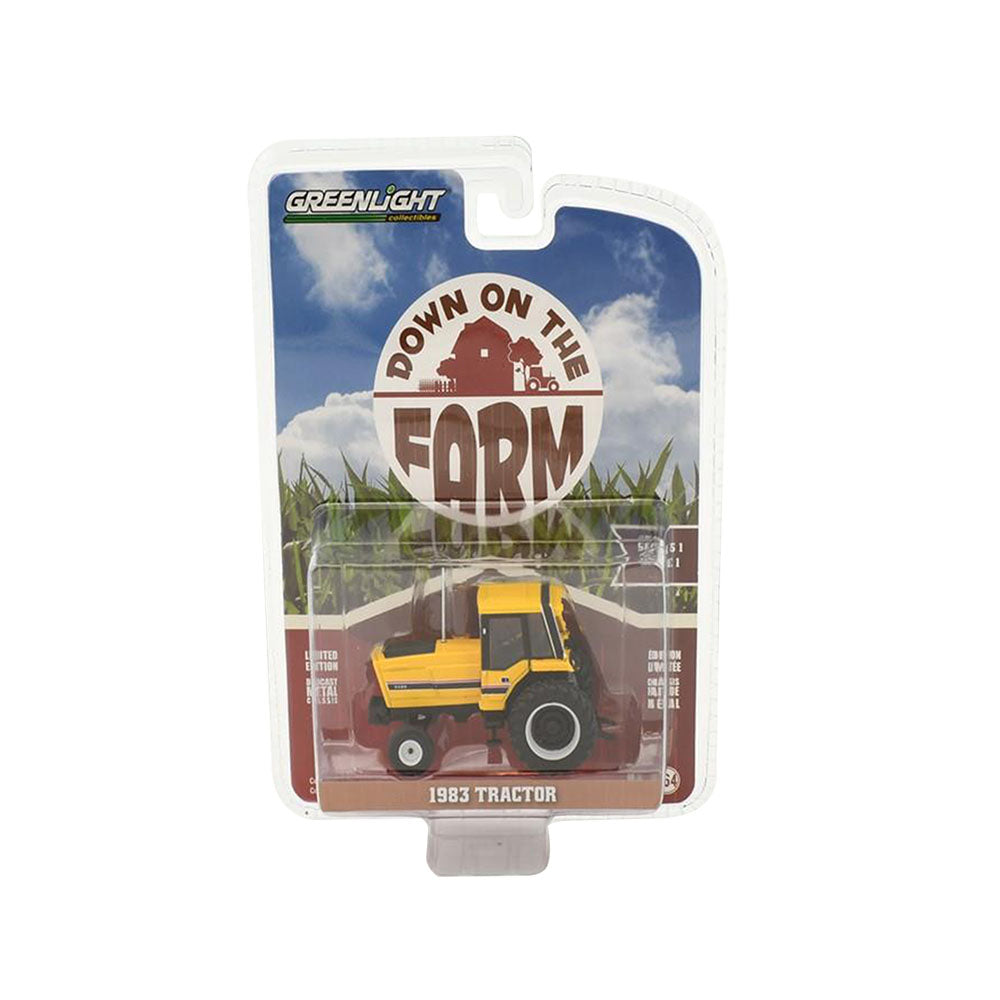 Greenlight Licensed 1:64 Scale International Harvester 3488 Tractor 1983 Diecast Model Car Yellow & Black