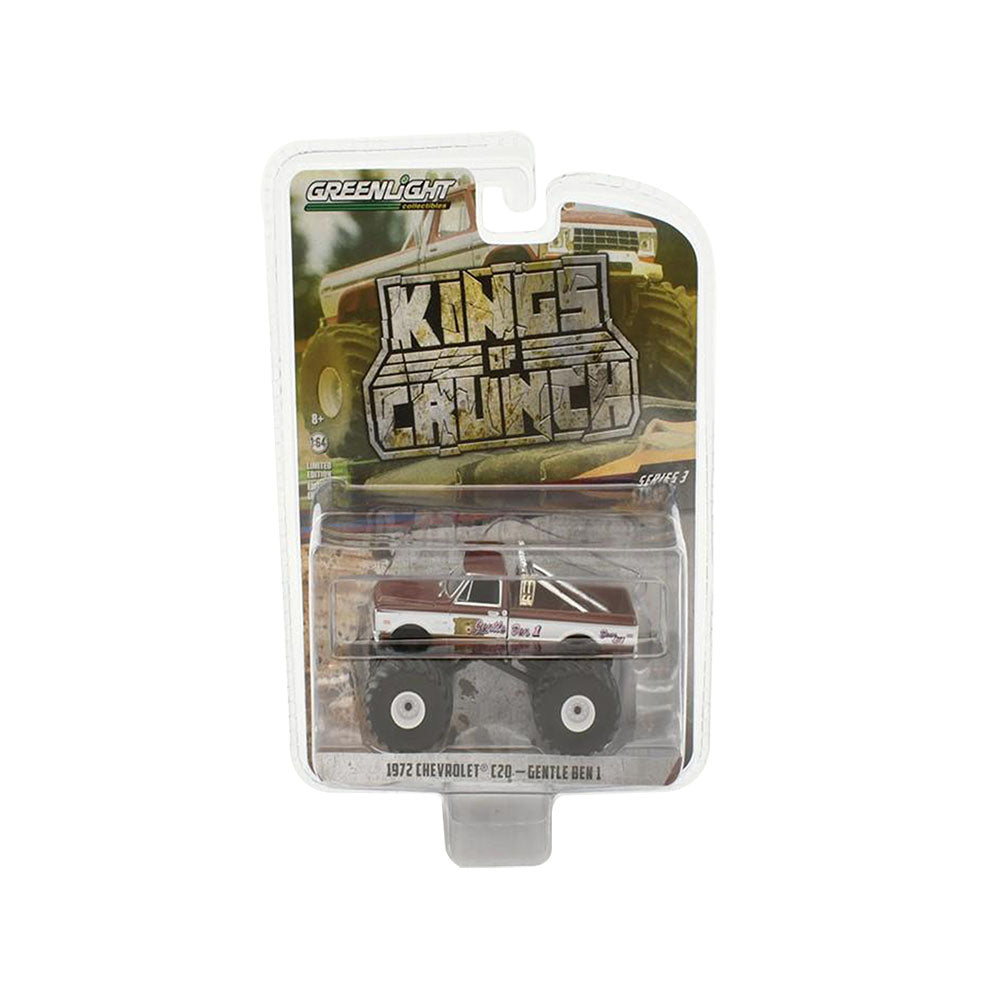 Greenlight Licensed 1:64 Scale Chevrolet C20 Monster Truck Kings of Crunch 1972 Diecast Model Car