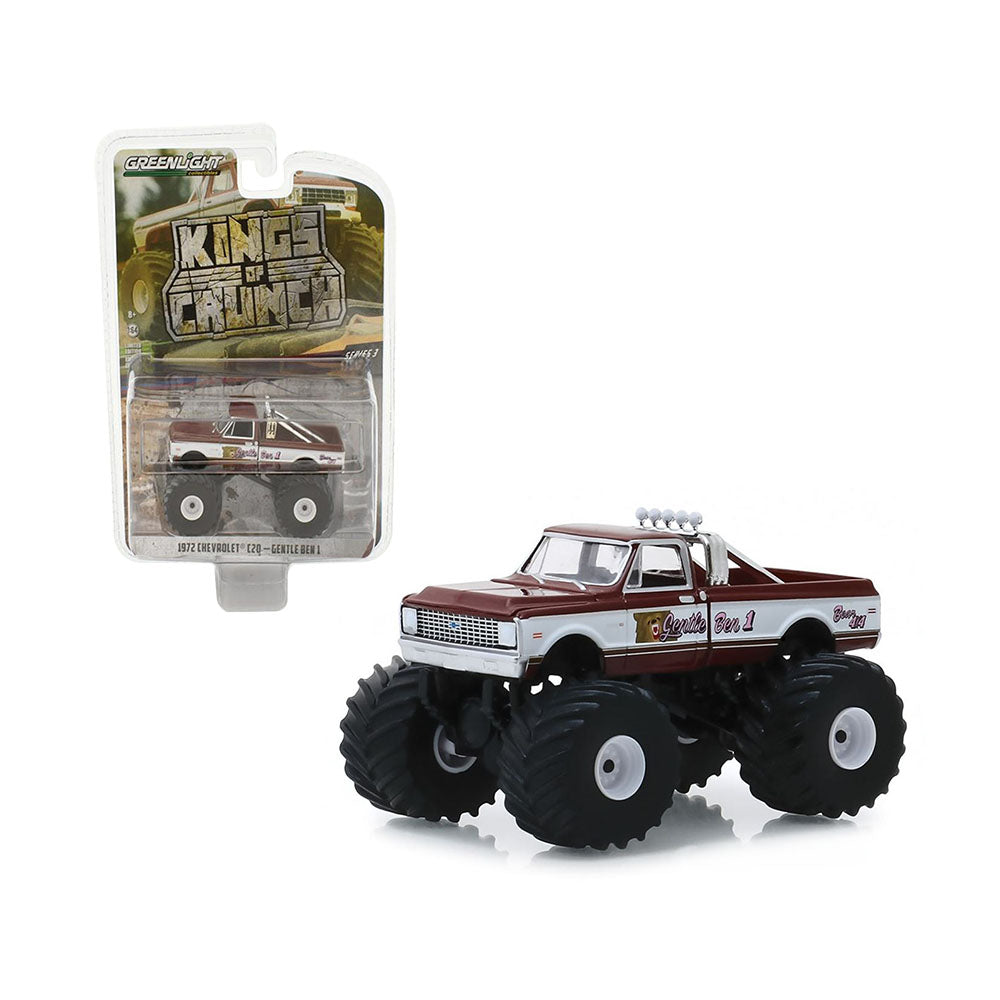 Greenlight Licensed 1:64 Scale Chevrolet C20 Monster Truck Kings of Crunch 1972 Diecast Model Car