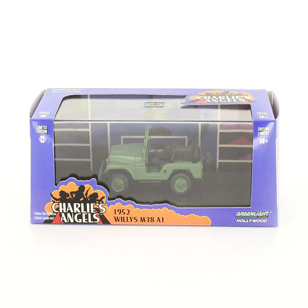 Greenlight Licensed 1:43 Scale Charlie's Angels Willys M38 A11952 Diecast Model Car Dark Green
