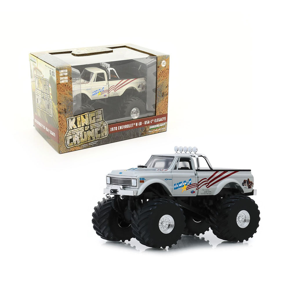 Greenlight Licensed 1:43 Scale Chevrolet K-10-USA-1 Legacy 1970 Diecast Model Car White