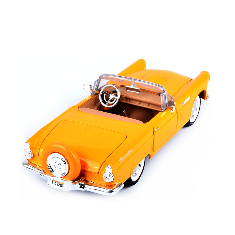Motormax Licensed 1:24 Scale Ford Thunderbird Convertible 1956 Diecast Model Car Yellow