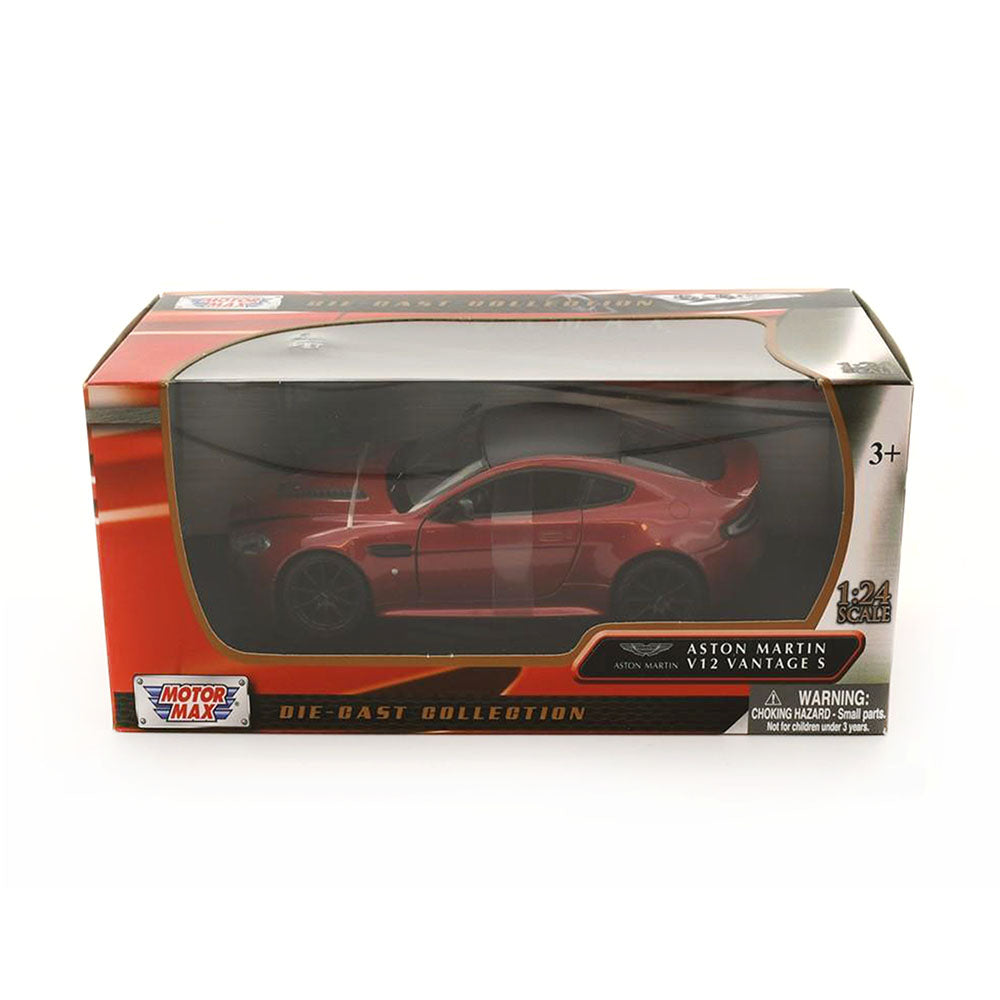 Motormax Licensed 1:24 Scale Aston Martin V12 Vantage S 2013 Diecast Model Car Red