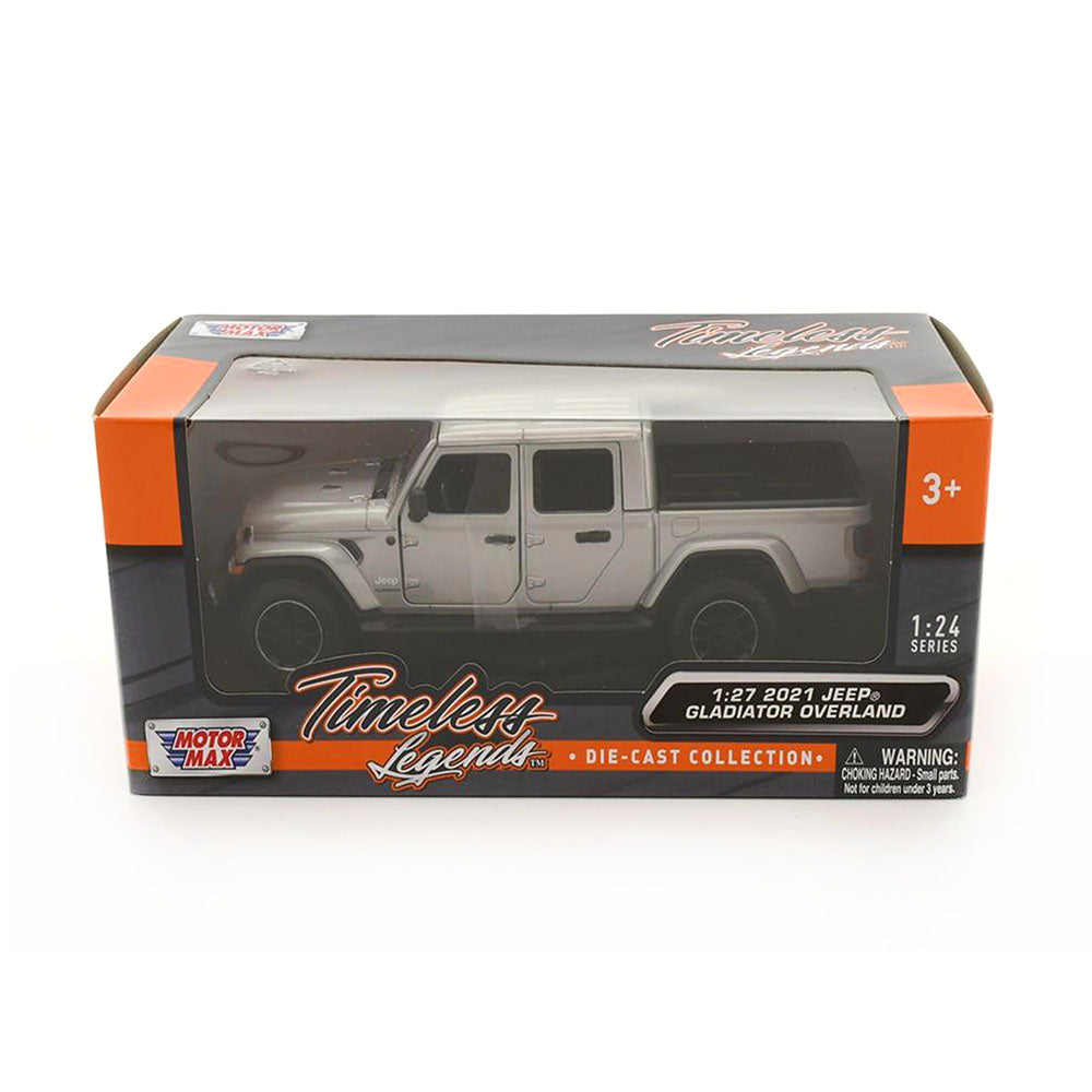 Motormax Licensed 1:27 Scale Jeep Gladiator Overland 2021 Diecast Model Car Silver