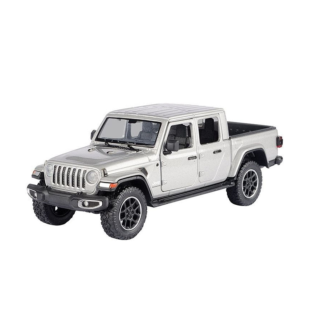 Motormax Licensed 1:27 Scale Jeep Gladiator Overland 2021 Diecast Model Car Silver