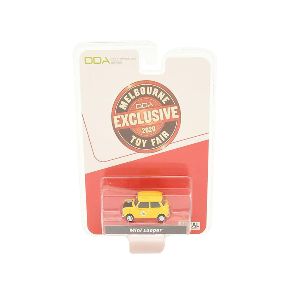DDA 1:64 Scale #20 Mini Cooper 2020 Melbourne Toyfair Exclusive Diecast Model Car Yellow