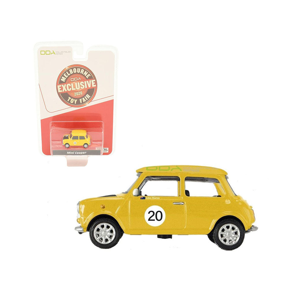 DDA 1:64 Scale #20 Mini Cooper 2020 Melbourne Toyfair Exclusive Diecast Model Car Yellow