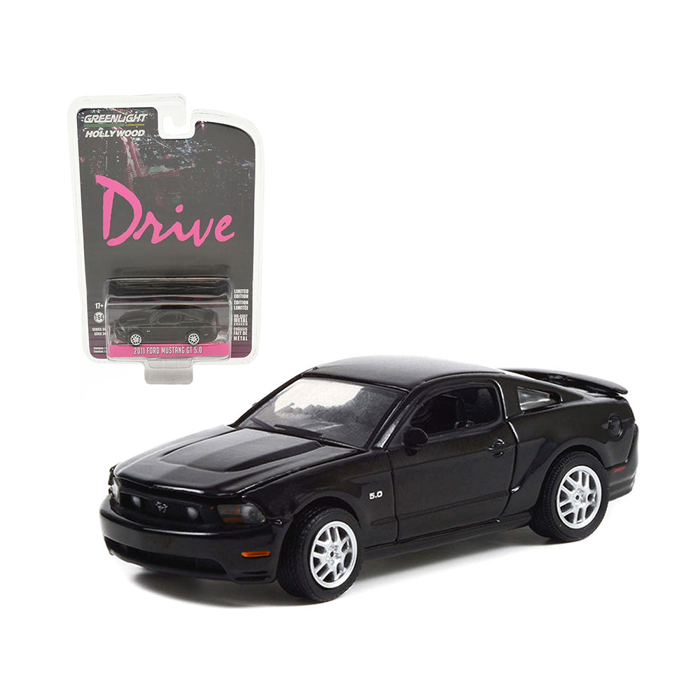 Greenlight 1:64 Scale Ford Mustang GT 5.0 2011 Diecast Model Car Black