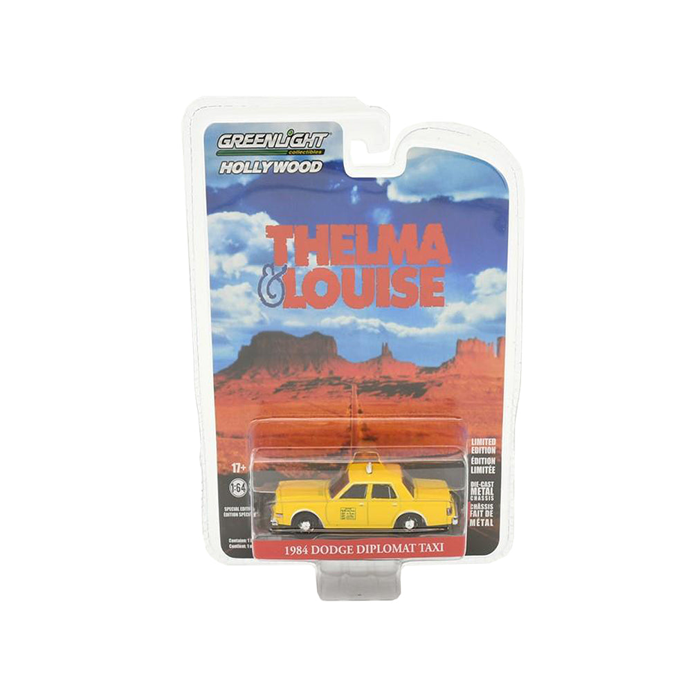 Greenlight 1:64 Scale Dodge Diplomat Taxi 1984 Diecast Model Toy Yellow