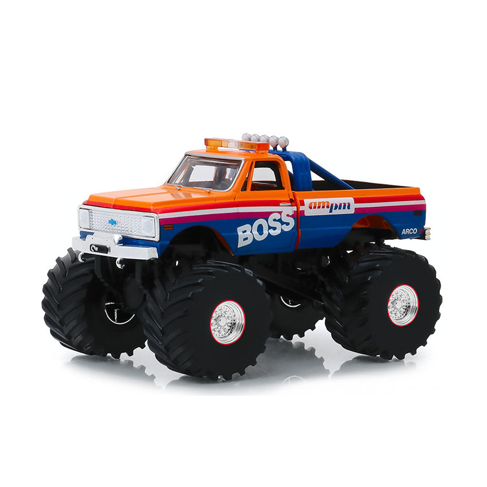 Greenlight Licensed 1:43 Scale Kings of Crunch 1972 Chevrolet K-10-AM/PM Boss Diecast Model Car Orange