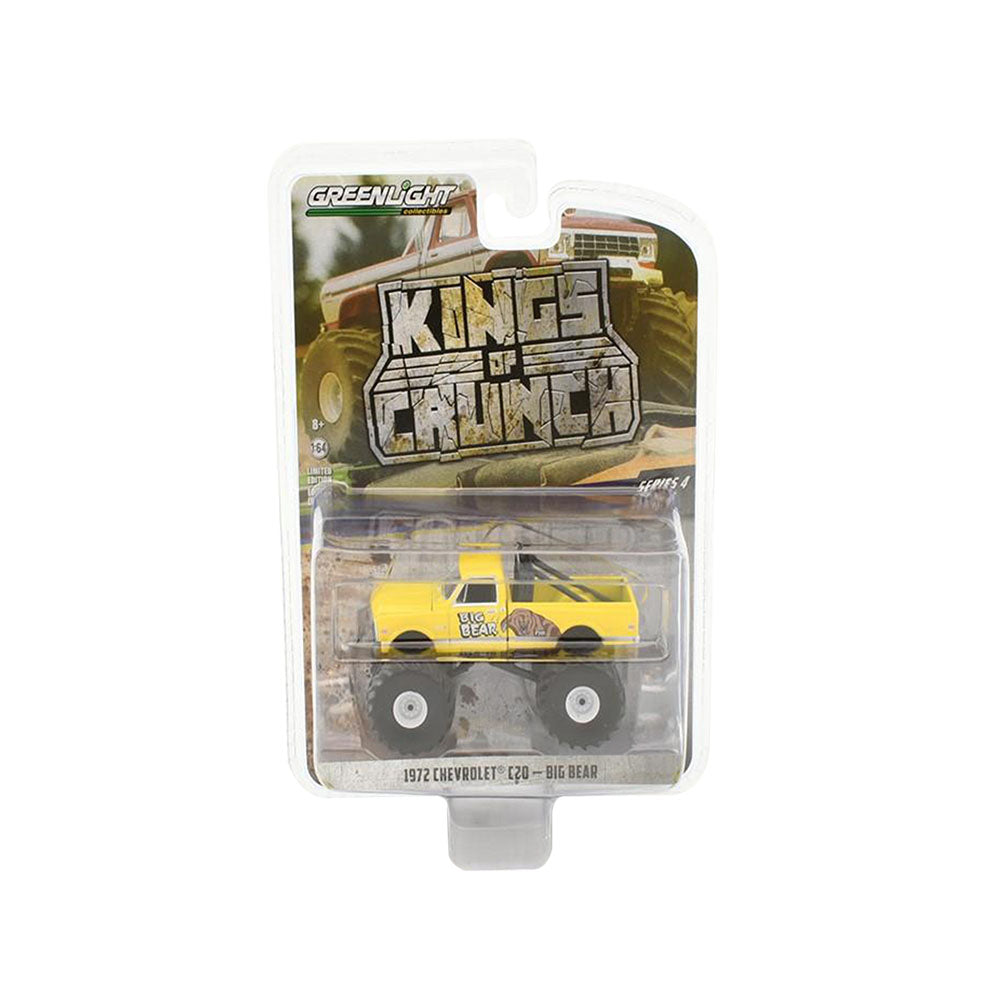 Greenlight Licensed 1:64 Scale Chevrolet C20 Big Bear 1972 Diecast Model Car Yellow