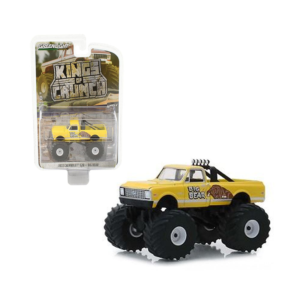 Greenlight Licensed 1:64 Scale Chevrolet C20 Big Bear 1972 Diecast Model Car Yellow