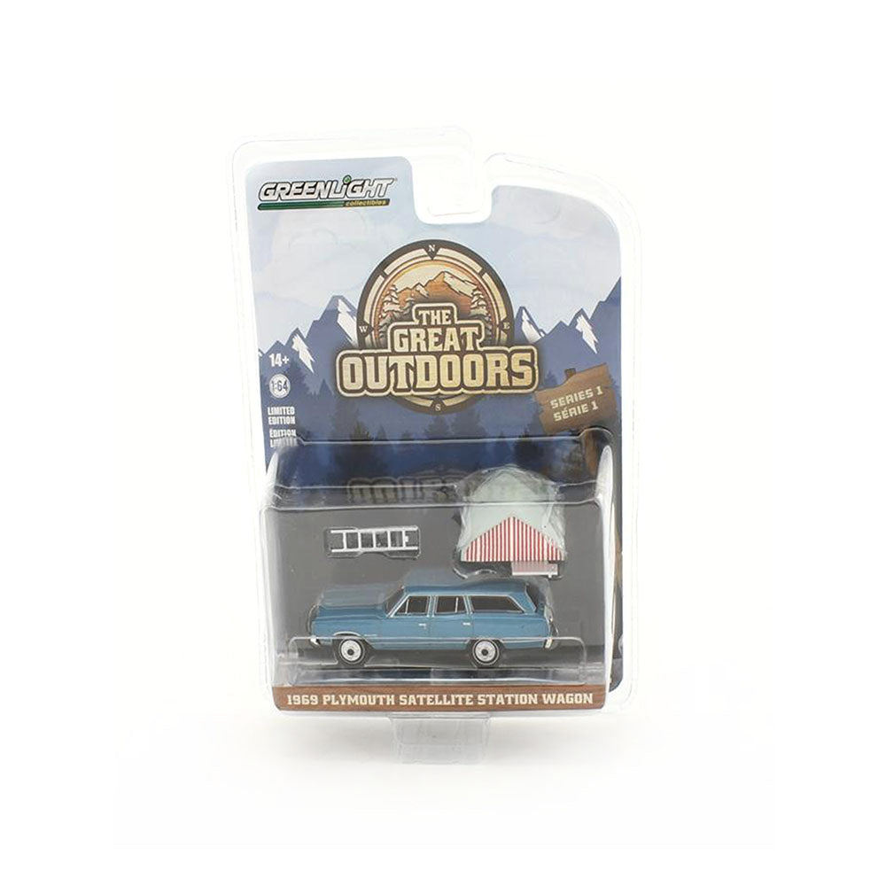 Greenlight Licensed 1:64 Scale Plymouth Satellite Station Wagon 1969 Diecast Model Car