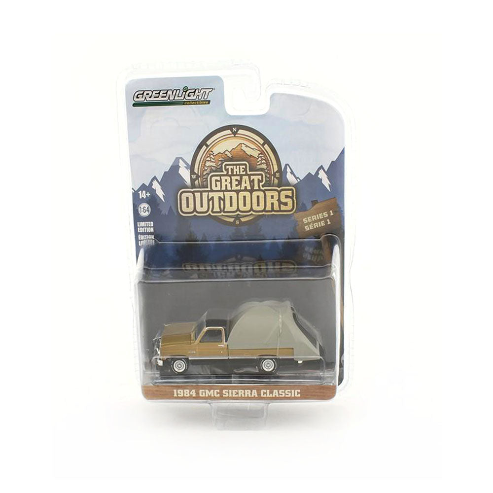 Greenlight Licensed 1:64 Scale GMC Sierra Classic 1984 Diecast Model Car Brown & Grey