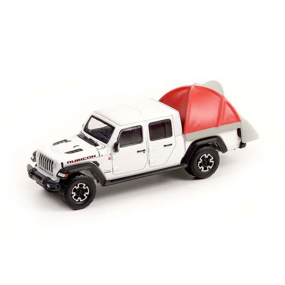 Greenlight Licensed 1:64 Scale Jeep Gladiator 2020 Diecast Model Car White & Red