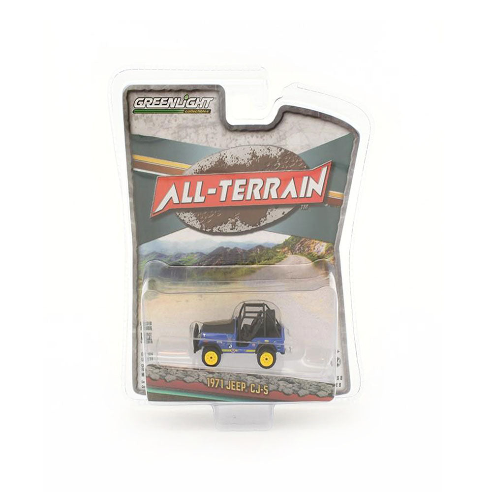 Greenlight Licensed 1:64 Scale Jeep CJ-5 1971 Diecast Model Car Blue
