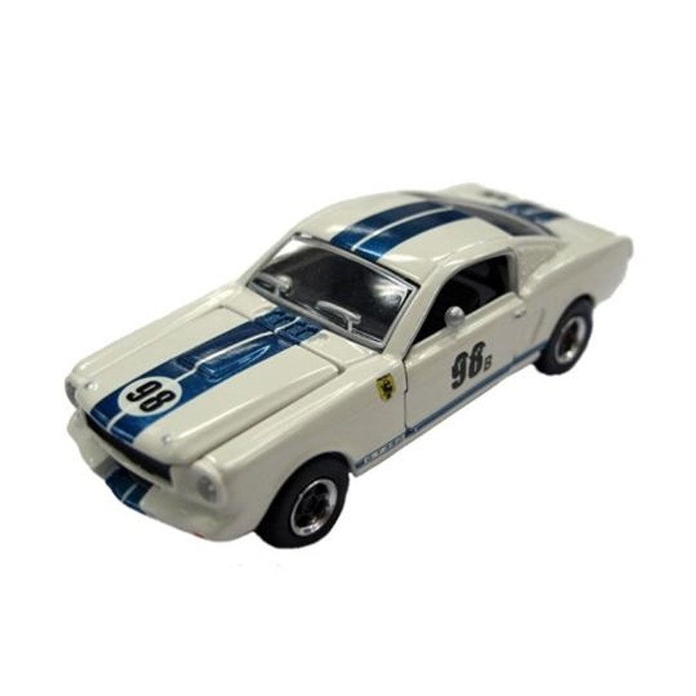 Shelby Licensed 1:64 Scale Shelby GT350R #98B 1965 Diecast Model Car White & Blue