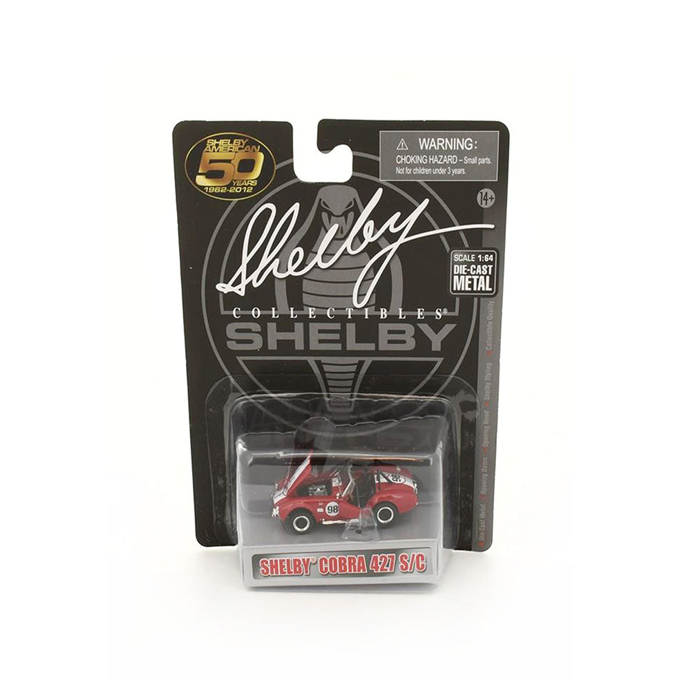 Shelby Licensed 1:64 Scale Shelby Cobra 427 S C #98 Diecast Model Car Red