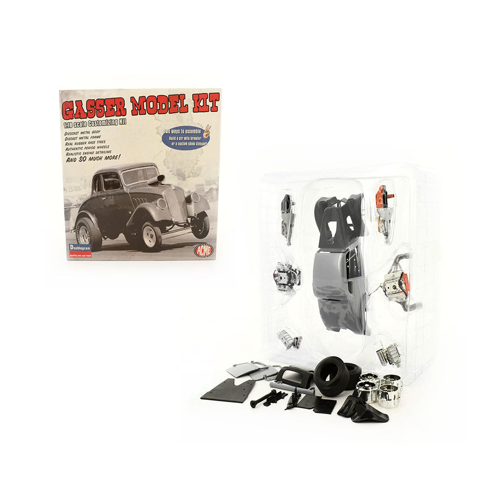 Acme Licensed 1:18 Scale Chopped Gasser Metal 1933 Diecast Model Kit Toy