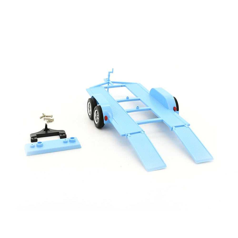 Motormax Licensed 1:24 Scale Metal Trailer With Plastic Tow Bar Blue Model Toy